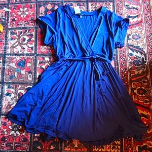 NWT, Torrid Navy above knee dress wrap dress